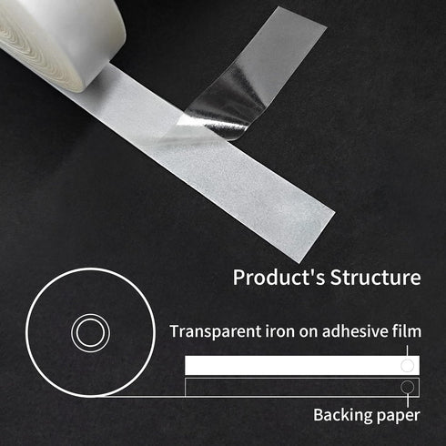 KEPAIBOS Double Sided Iron On Adhesive Hem Tape with Backing Easy-Iron Washable Fusible No Sew Tape for Fabric (Lightweight, 1 Inch 54 Yards)...