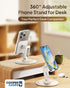 Cooper 360° Stand - Adjustable Cell Phone Stand for Desk | 360° Click-Rotating, Multi-Angle, Non-Slip Metal Base, Foldable & Portable | iPhone Sta...