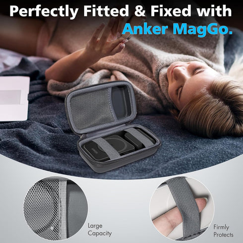 Case for Anker MagGo 3-in-1 Charging Station Qi2 Certified 15W MagSafe, Foldable Magnetic Wireless Stand Holder for Apple Watch USB-C Charger Cabl...