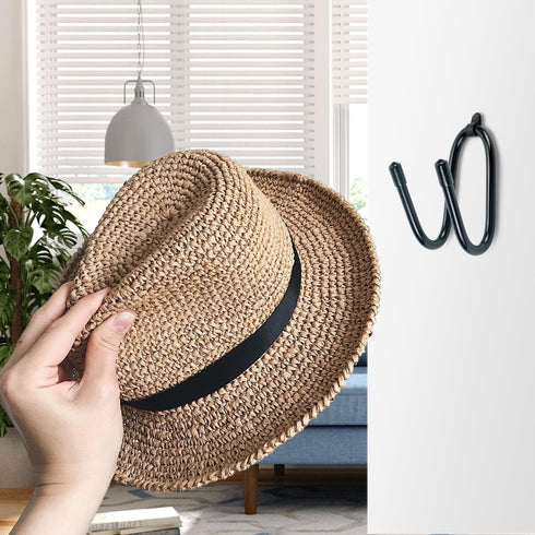 Kesywale 2 Pack Cowboy Hat Rack Holder for Wall, Adjustable Cowboy Hats Wall Mount Baseball Cap Organizer Western Hat Hanger (2)...