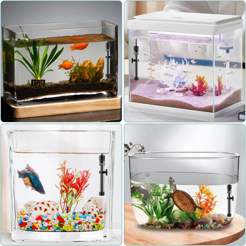 HITOP 35W Super Mini Aquarium Heater: Adjustable Heater for Small Fish Tank 4-10Gallons, with External Controller, Betta Heater for Fish Bowls(35W...