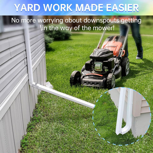 2 Pcs Gutter Extension Hinge, Gutter Downpipe Extension Hinge, Downspout Extension Flip-Up Hinge,Easy DIY Install on Any Size Rectangle or Square ...