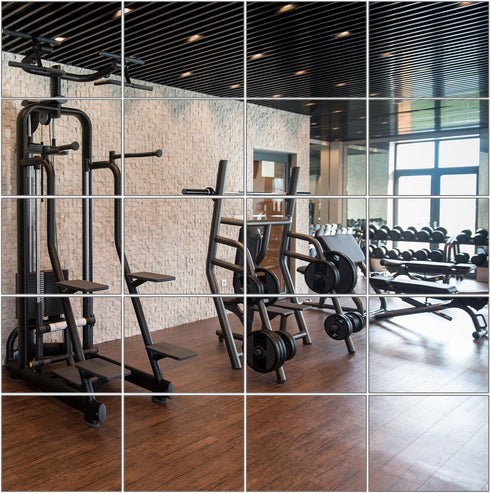 BBTO 20 Pcs Mirror Sheets, 8''x 10'' Self Adhesive Non Glass Cut to Size Mirror Stickers Tiles, Safe Unbreakable Plastic Small Frameless for Class...