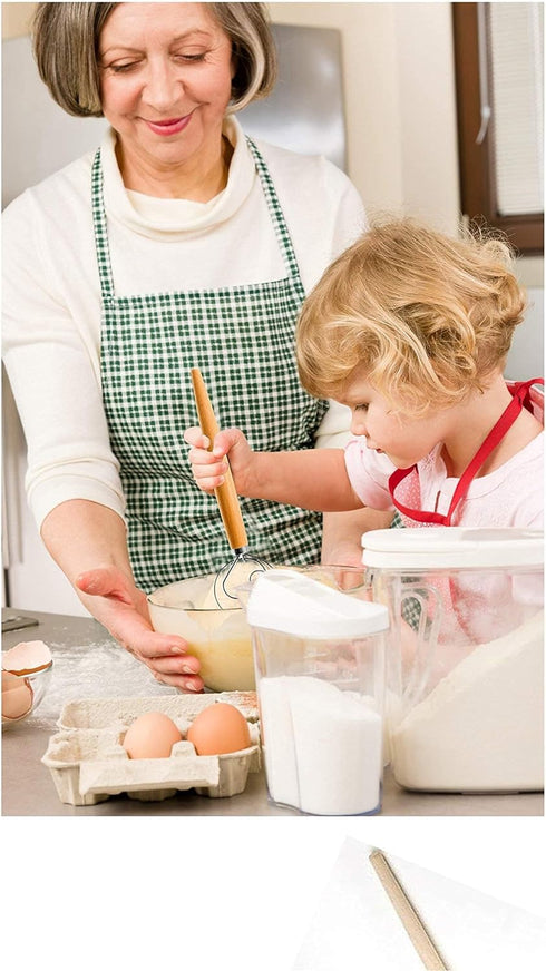 LHU Premium Original Danish Dutch Whisk for Better Batter and Bread Dough Recipes, Stainless Steel/Beechwood, Includes Cleaning Brush, Large, 13.5...