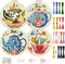 FREEBLOSS 4 Set 8'' Embroidery Kit for Beginners Embroidery Set Afternoon Tea and Flowers Patterns Embroidery Starter Kit with Instructions Includ...