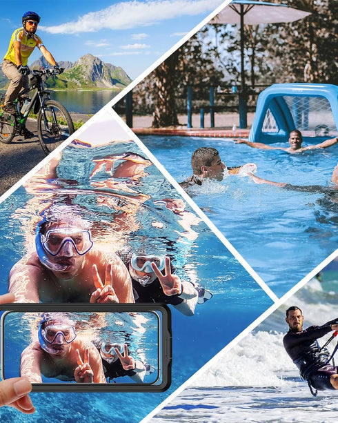 Series 8 Pro Max Waterproof Phone Case,Universal Self-Check Function Underwater Pouch Dry Bag Beach Travel Essentials Snorkeling Case for iPhone 1...