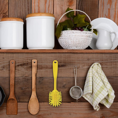 Vikan, Yellow Brush,Dish,Scraping Edge,Med,11",PP/PBT, 4237...