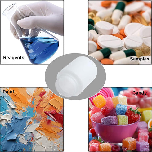 3Pcs 250ml Plastic Wide Mouth Laboratory Reagent Bottles Sample Sealing Bottles...