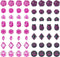 90pcs Acrylic Flower Beads Hot Pink Black Plastic Beads Vintage Rose Tulip Flower Loose Beads for DIY Bracelets Necklace Key Chains Jewelry Making...