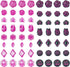 90pcs Acrylic Flower Beads Hot Pink Black Plastic Beads Vintage Rose Tulip Flower Loose Beads for DIY Bracelets Necklace Key Chains Jewelry Making...