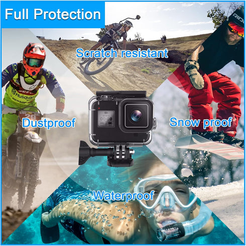 for Gopro Hero 8 Black Accessories Waterproof Protection Housing Case Diving 60M Protective for Gopro Hero 8 Sports Camera, IP68...