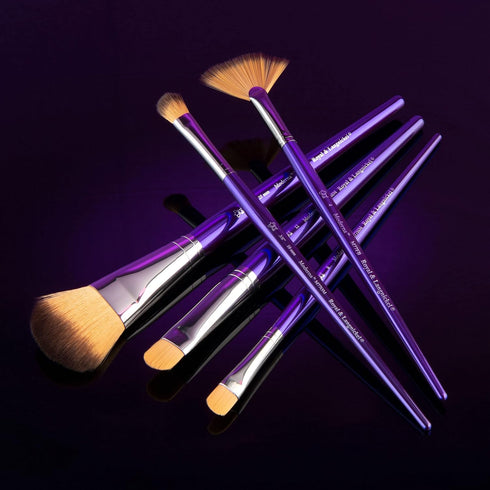 Royal & Langnickel Moderna, 5pc Oval Mop Variety Brush Set for All Painting Mediums, Includes - Mop, Fan & Half Moon Brushes Purple...