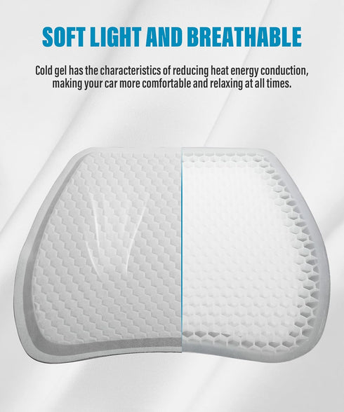 Gel Seat Cushion,Gel Seat Cushion for Long Sitting,Cooling Truck Seat Cushion Breathable Car Seat Cushion,Honeycomb Design Egg Cushion Chair Pad,S...
