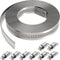 Stainless Steel Hose Clamp Assortment Kit DIY, 13FT Metal Strap + 8 Stronger Fasteners Large Adjustable Worm Gear Band Hose Clamps Screw Clamps fo...