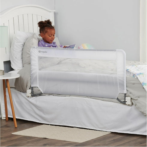 Regalo Swing Down Bed Rail Guard, with Reinforced Anchor Safety System...