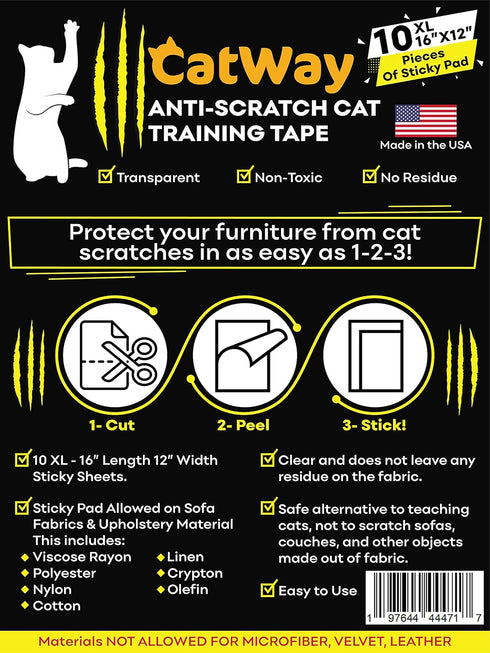 10-Pack Furniture Protectors From Cats Scratch, Couch Protector for Cats, Anti Cat Scratch Furniture Protector, Couch Guard for Cats - Sofa Corner...