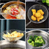 Spider Strainer Skimmer Spoon, HSpiow Set of 3 Sizes Frying Spoon Stainless Steel Fryer Scoop Wire Strainer Ladle with Long Handle for Kitchen Fry...