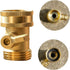 Xiny Tool Brass Garden Hose Shut Off Valve, Heavy Duty 3/4 Inch Solid Brass Garden Hose Shut Off Valve with 4 Extra Rubber Washers...