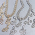 Gold Silver Plated Initial Cuban Link Chain Necklace for Women Cursive Letter Gold Miami cuban link chain Iced out chain with pendant for women (S...