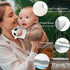 Never Drop Teething Toys for Babies, Baby Mitten Silicone Teether for Soothing Teething, Baby Chew Toys (Halloween Ghost- White)...