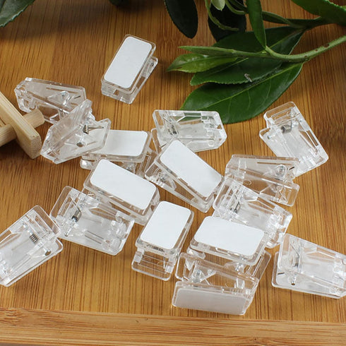 30pcs Transparent Self Adhesive Clips - Ideal for Wall Tapestry, Photo, and Poster Hanging...