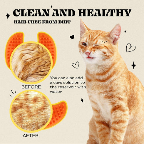 Cat Steam Brush,3 In 1 Self Steamy Cat Brush, Cat Grooming Supplies For Massage,Best Steamy Cat Hair Brush with Water Silicone Steamy Cat Pet Brus...