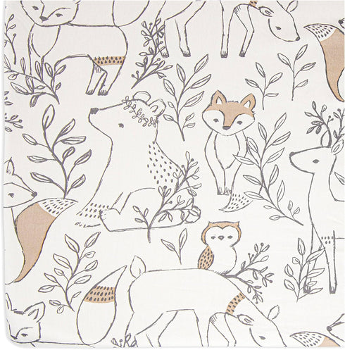 Crane Baby Crib Sheet, Woodland Crib Sheets for Boys and Girls, Soft 100% Cotton Sateen Baby Crib Sheets, Baby Bedding & Toddler Sheets, Gender Ne...