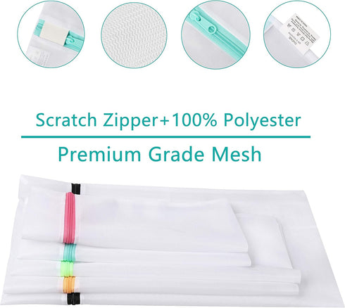 BAGAIL Laundry Bags Mesh Wash Bag for Intimates Lingerie and Delicates,7Pcs(1XL,2L,2M,2 Bra Bags)...
