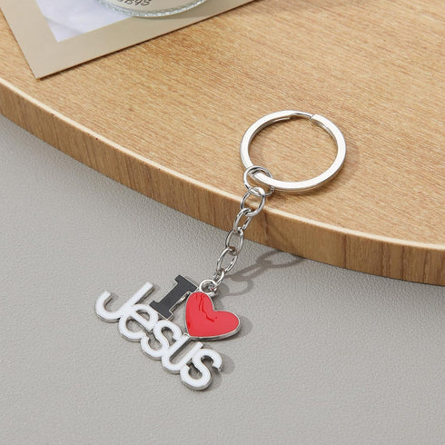 PHAETON 20PCS Jesus Pendants Keyrings Keychains Religious Door Car Key Holders Jesus Key Rings Religious Favors for Christians Easter Prayer Gifts...