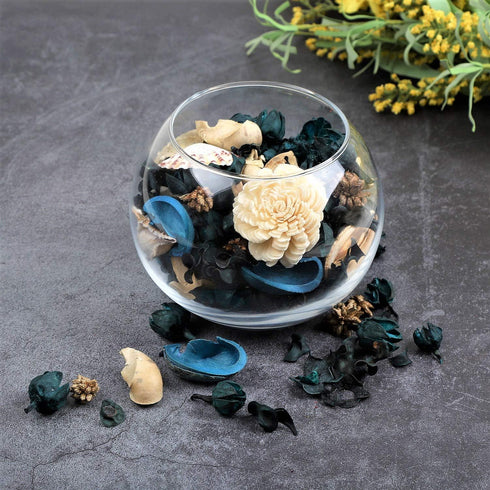 Qingbei Rina Summer Potpourri,Ocean Scent Potpourri Dried Flower,Blue Decorative Bowl Vase Filler, Home Fragrance Sachet, Beach Coastal Breeze Dec...