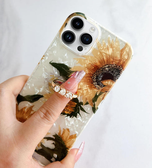 Qokey Compatible with iPhone 12 Pro Max 6.7 inch 2020 Flower Cute Fashion Design for Men Women Girls with 360 Degree Rotating Ring Kickstand Soft ...