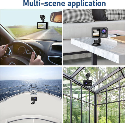 Dash Cam Mount, Suction Cup Mount,Windshield & Dashboard Suction Cup Mount Camera Mount,For ROVE R2-4K,CHORTAU Dash Cam,Screw Connectors Are Suita...