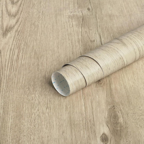 118"X17.7" Light Brown Wood Grain Contact Paper Faux Wood Peel and Stick Wallpaper Wood Removable Self Adhesive Waterproof Wallpaper...