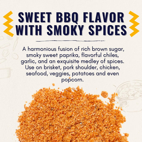 Shawhan Farms Betty’s Best Sweet & Smoky BBQ Seasoning - Non-GMO - Naturally Gluten Free - Perfect for Grilling Beef, Steak, Chicken, Brisket - 4....
