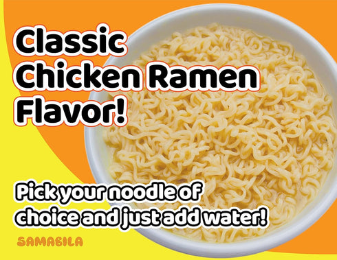 SAMABILA Chicken Instant Ramen Seasoning Powder - Gluten Free - Vegan - Mild - Premium Instant Noodle Soup Powder - 5 oz...