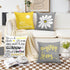 Emvency Set of 4 Throw Pillow Covers You are My Sunshine Yellow Gray with Words Decorative Pillow Cases Home Decor Square 18x18 Inches Pillowcases...
