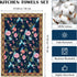 Retro Bird Flowers Tea Towels, 100% Cotton Kitchen Towel Set 20×27.5inch, Multi-Purpose Quick Dry Dish Towels Dishcloths Hand Towels Bar Towels(Se...