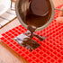 Silicone Baking Mat - 16x11.5" Non Stick Silicone Cooking Mat Fat Filtering Red Pyramid Design, for Roasting, BBQ & Pastry Making - Oven and Micro...