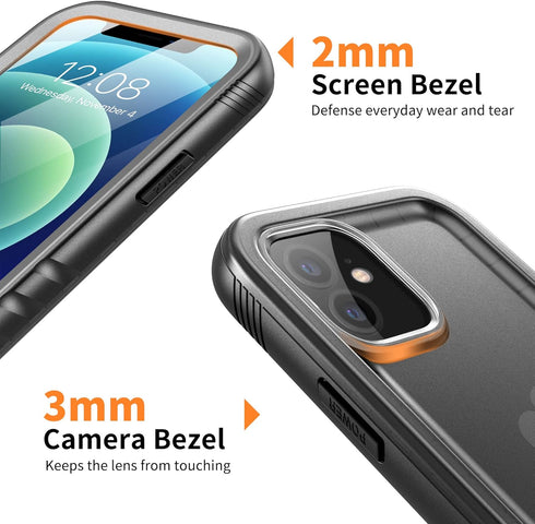 Cozycase Compatible with iPhone 12 Waterproof Case/iPhone 12 Pro Waterproof Case - Full Body Rugged Dustproof Shockproof Case with Built-in Screen...