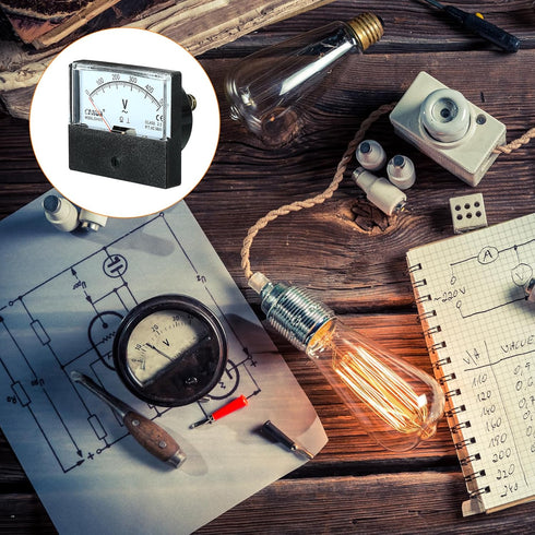 YOKIVE Analog Panel Voltmeter, DH-670 AC0-500V Volt Meter Tool, Great for Circuit Testing Measurement Equipment (Rectangle Shape)...