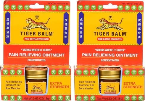 Tiger Balm Pain Relieving Red Extra Strength, 18g – Relief for Sore Muscles – Extra Strength Sports Rub – Tiger Balm Extra Strength – Tiger Balm O...