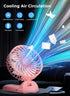JZCreater Mini Handheld Fan,Portable Hand Held Fan, 15H Cooling Fan, Quiet 4 Speed, USB Rechargeable Battery Operated Desk Fan, Small Folding Elec...