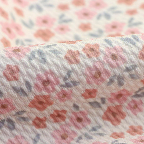 David Angie Mermaid Scale Printed Bullet Textured Liverpool Fabric 4 Way Stretch Spandex Knit Fabric by The Yard for Head Wrap Accessories (Floral...