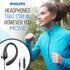 Philips Earbuds with Earhooks Over The Ear Earbuds, Wired Wrap Around Earbuds Earhook with Microphone, Flexible Sports in Ear Headphones for Runni...