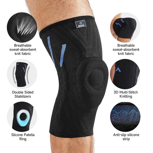 Knee Braces for Knee Pain Relief, Compression Knee Sleeve with Patella Gel Pad & Side Stabilizers, Knee Support for ACL, PCL, Arthritis, Joint Pai...