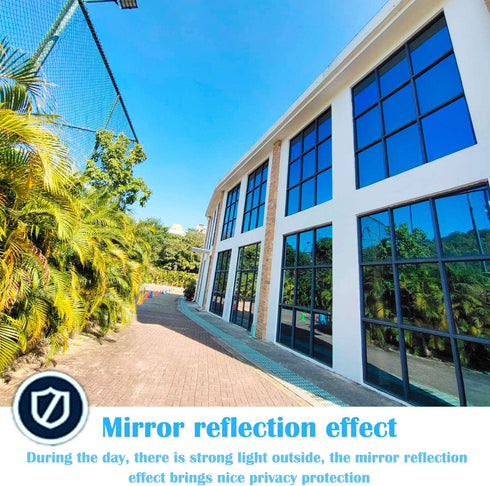 Niviy One Way Window Film Daytime Privacy Mirror Effect Reflective Window Tint for Home Self Adhesive UV Sun Blocking Heat Control Glass Door Film...