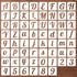 2 Inch Letter Stencils for Painting on Wood, 62 Pcs Calligraphy Alphabet Numbers Stencils for Crafts, Reusable Cursive Lettering Stencil Drawing T...