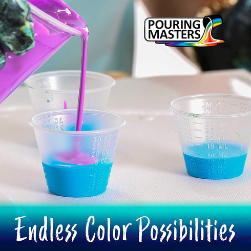 Pouring Masters Royal Blue Metallic Pearl Acrylic Ready to Pour Pouring Paint – Premium 8-Ounce Pre-Mixed Water-Based - for Canvas, Wood, Paper, C...
