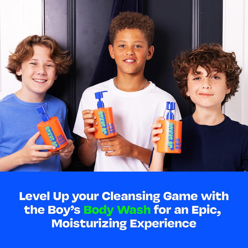 The Body Wash for Kids, Tween & Teen Boys with Foaming Action & Natural Citrus Scent - No Harsh Ingredients Boys Body Wash - Conquer Adolescent Fu...