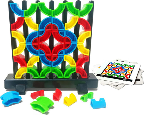rokt&razo Creative Building Block Set for Toddlers, 30 Pattern Cards, Open-Ended Play Toy for Sensory Development and Problem Solving Skills...